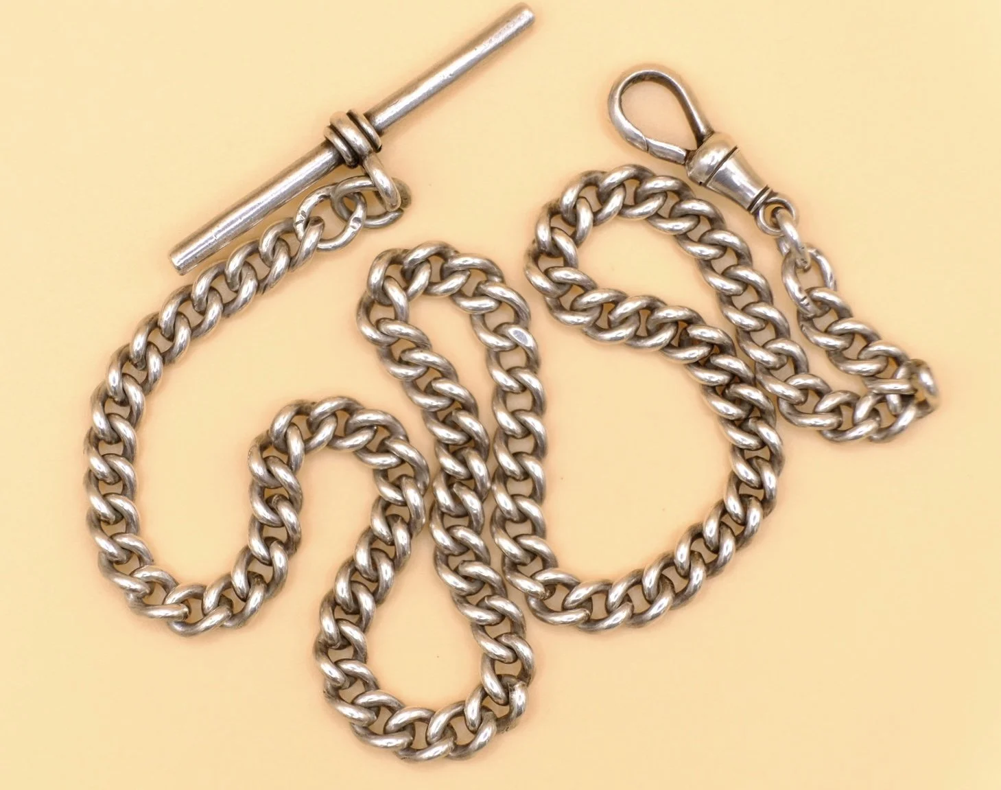 Antique silver albert chain