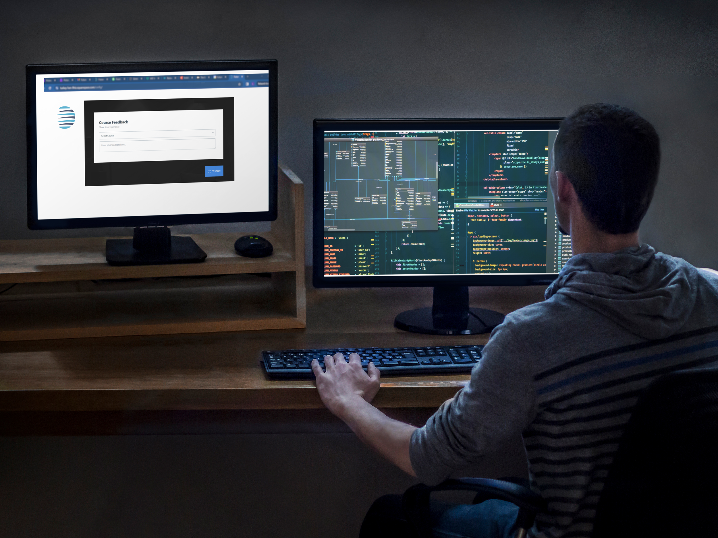 Database developer designing AI systems for curriculum management