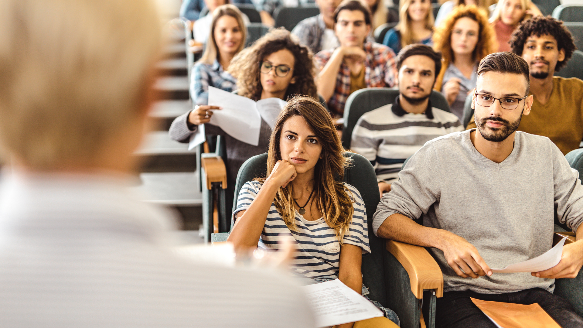 Engaged students enjoying lecture