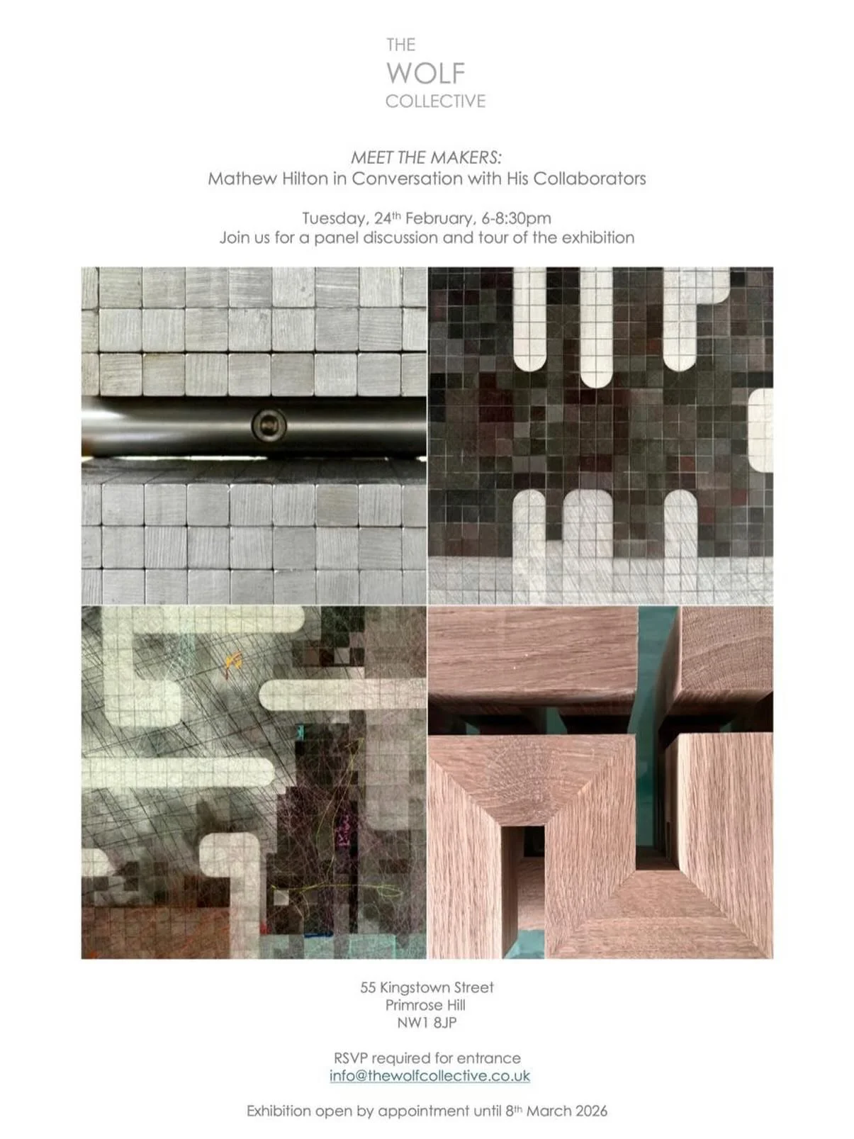 Join us for drinks and conversation with the creative collaborators of British artist Matthew Hilton at our special Meet the Makers event next Tuesday 24 February.
RSVP is essential as places are limited.
Please RSVP by Monday 23 Feb or DM if you can