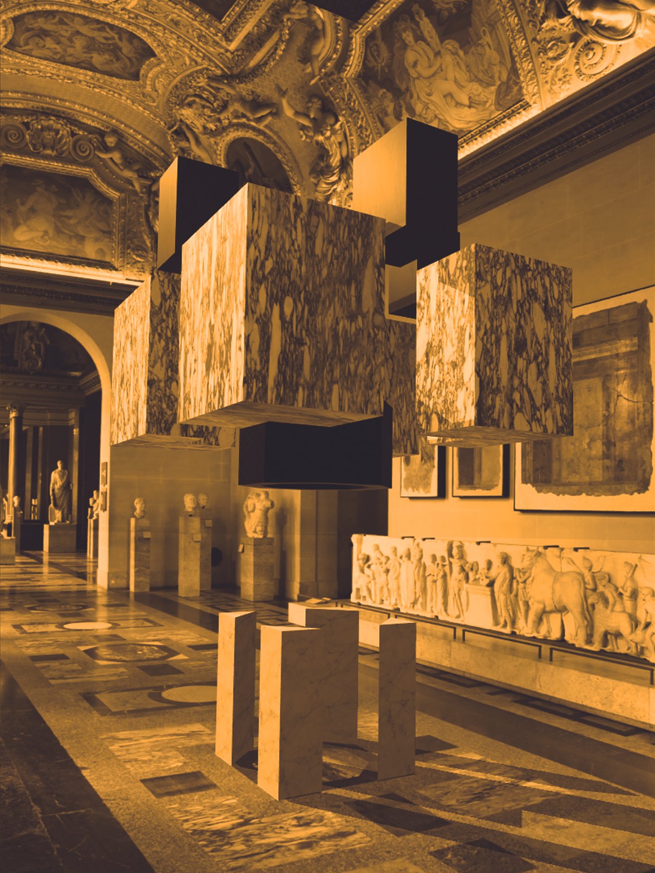 Marie Maillard, UNIT 1709 Louvre Museum, Paris, Metallic Prestige Digital Print, 40 x 30 cm, (2017) 