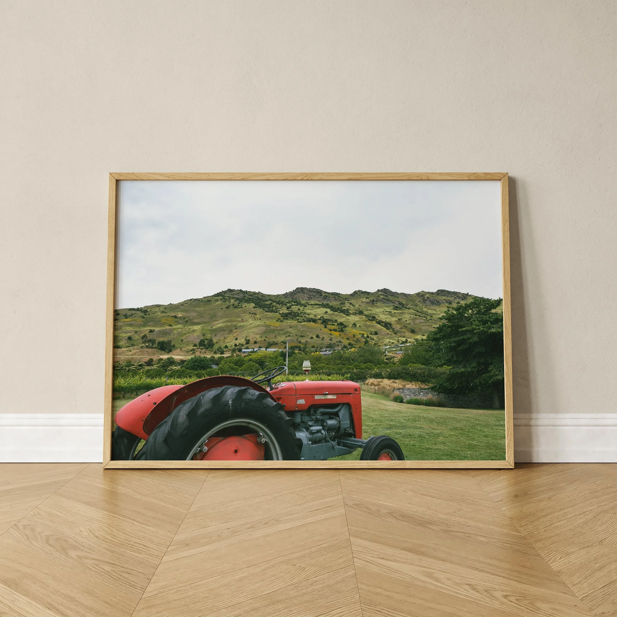 Amisfield Winery Queenstown Vintage Tractor New Zealand Fine Art Print