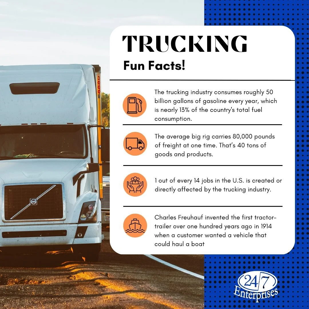 🚛✨Happy Truck Driver Appreciation Week! This week we honor the hardworking truck drivers that keep our economy moving and our shelves stocked. Check out these fun facts about trucking and join us in giving a big shoutout to the hardworking men and w