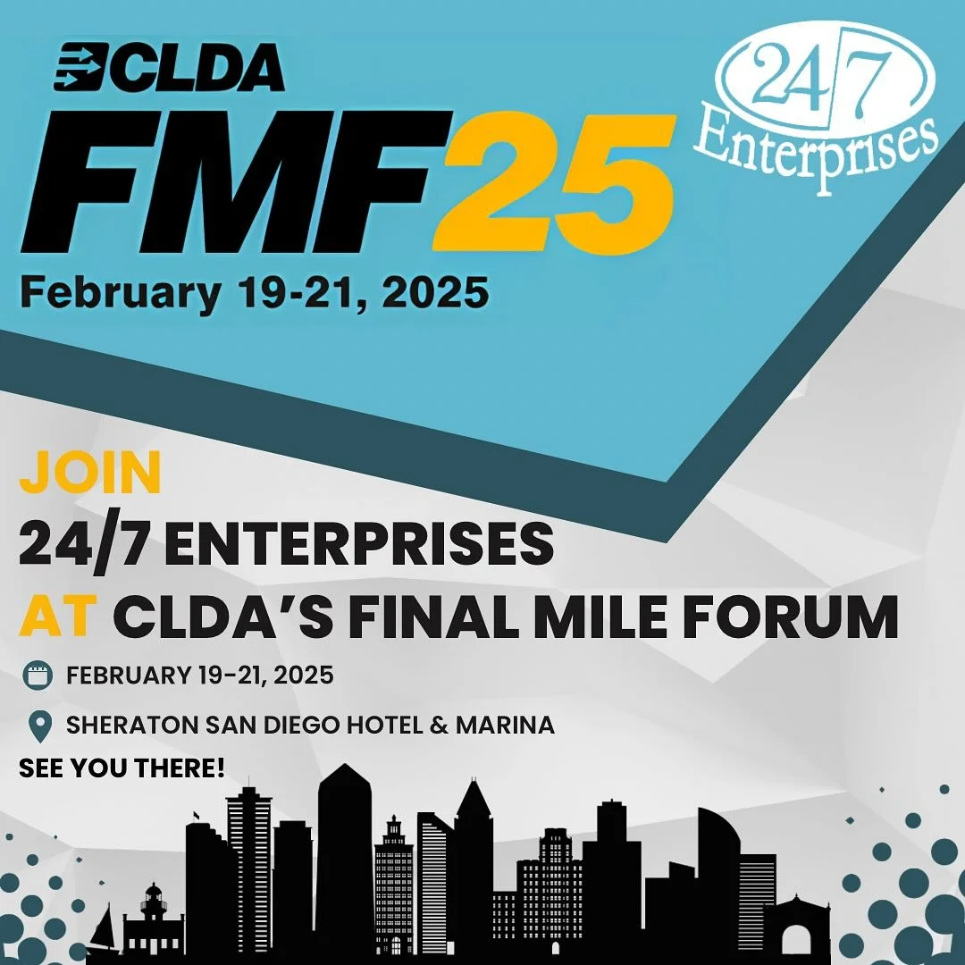Exciting opportunity ahead! Join 24/7 Enterprises at CLDA&rsquo;s Final Mile Forum, where we&rsquo;ll be diving into the latest innovations and challenges in the transportation industry. Our team will be there, connecting with professionals and shari