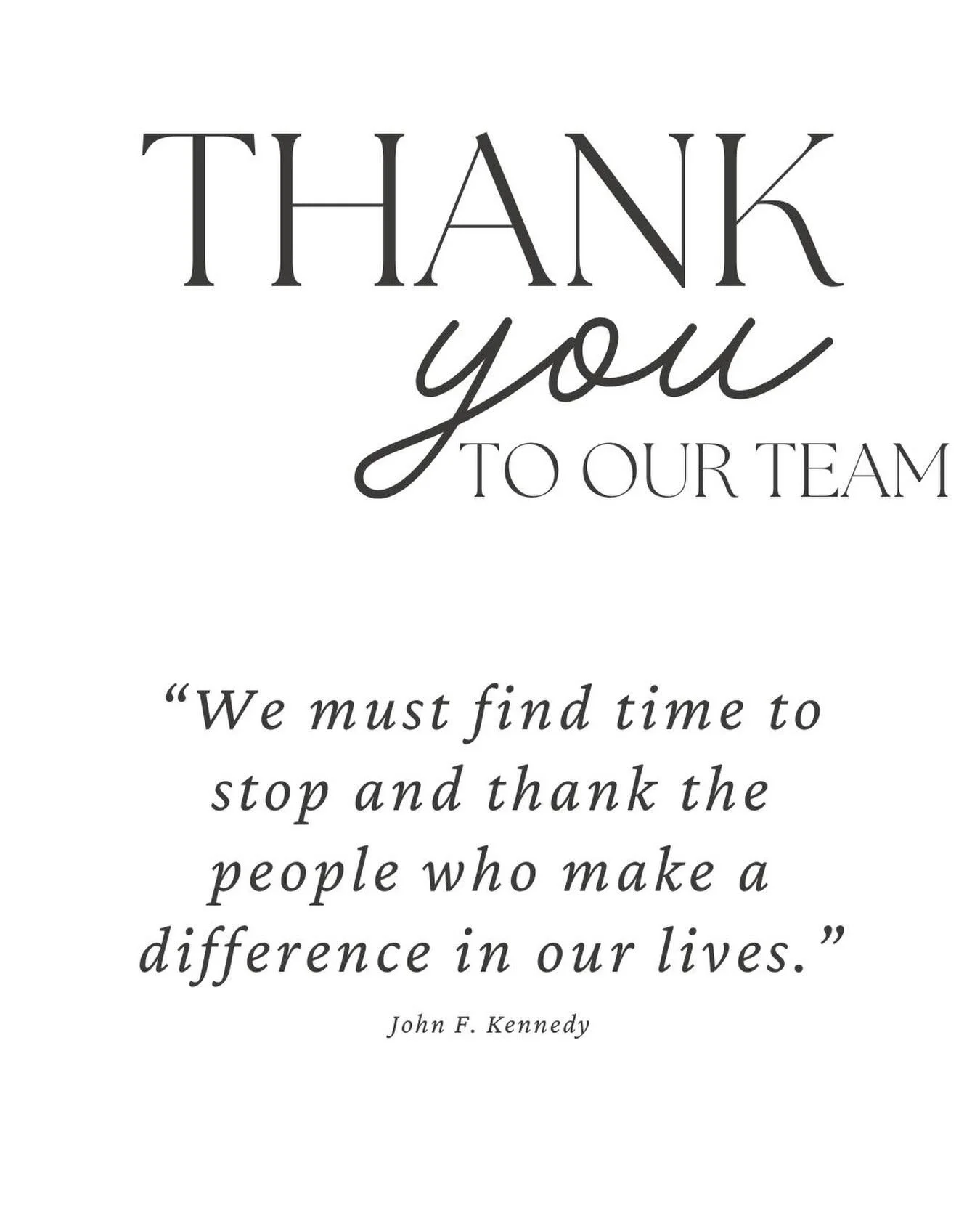 Happy Employee Appreciation Day!

Today we celebrate the incredible people who keep everything moving. Your dedication, hard work, and commitment to excellence do not go unnoticed, and we are truly grateful for everything you do each and every day.

