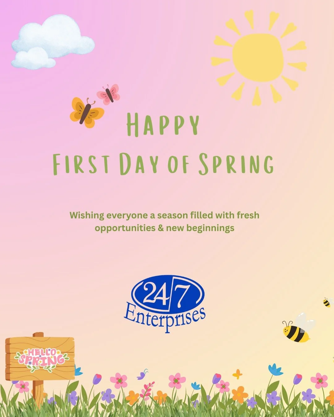 🌷Happy First Day of Spring! 
A new season brings fresh opportunities, brighter days, and new beginnings! ☀💐