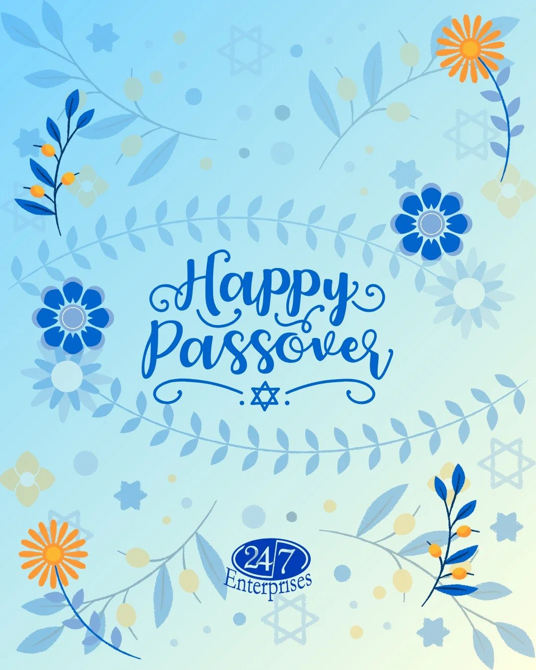 Happy Passover ✡️
A time for reflection, renewal, and togetherness.
 #passover #peace #247enterprises