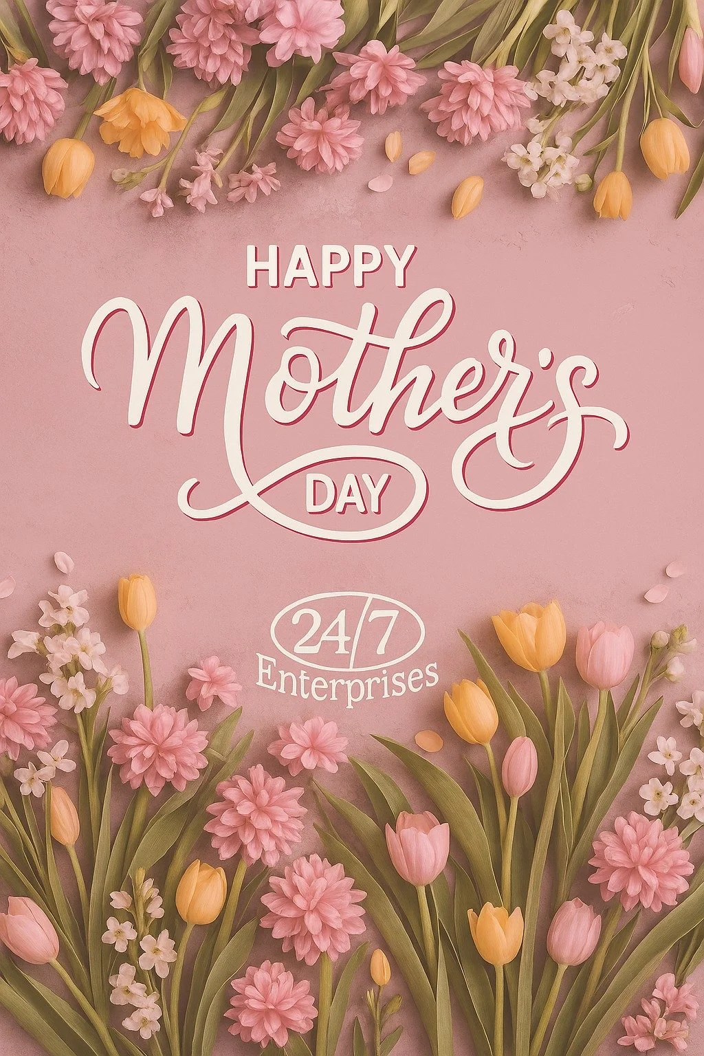 💖 Happy Mother&rsquo;s Day 💖
To the real MVPs&mdash;today we celebrate YOU 🌸
With love,
✨ 24/7 Enterprises ✨
#MothersDay #MomAppreciation #247Enterprises #LoveMom #SundayVibes