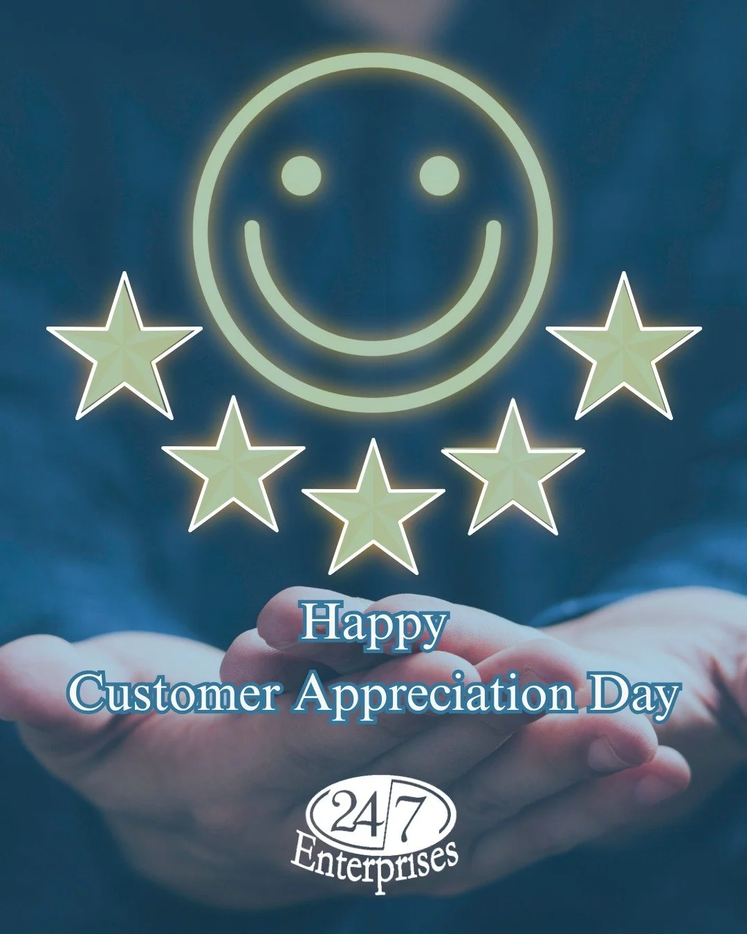 Today is all about YOU 💙
Your trust, loyalty, and support mean everything to us.
Happy Customer Appreciation Day from all of us at 24/7 Enterprises&mdash;thank you for being the reason we do what we do ⭐⭐⭐⭐⭐
#CustomerAppreciation #ThankYou #ClientLo