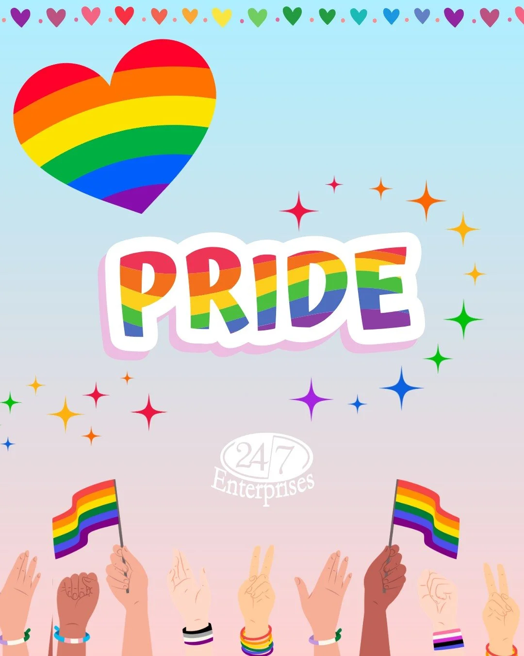Happy Pride Month! Be proud of who you are&mdash;today and every day.💖
#PrideMonth #247enterprises