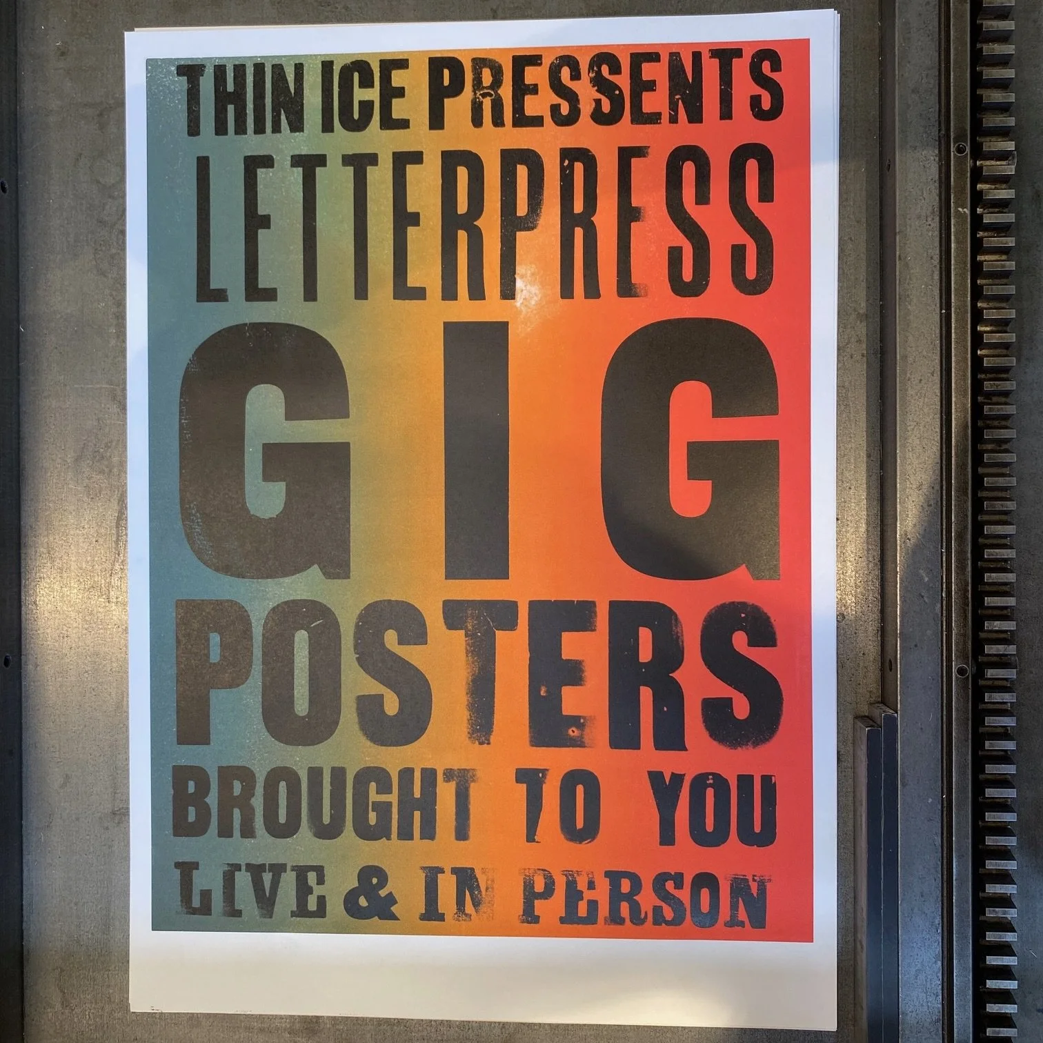 Letterpress Gig Posters