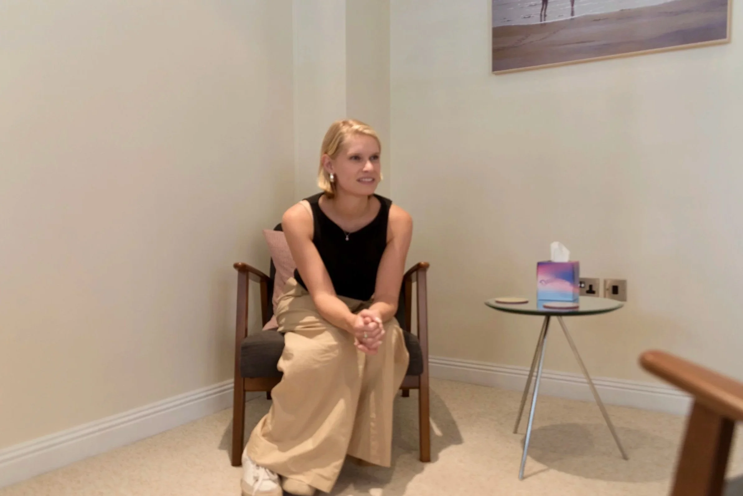 Girl in therapy chair