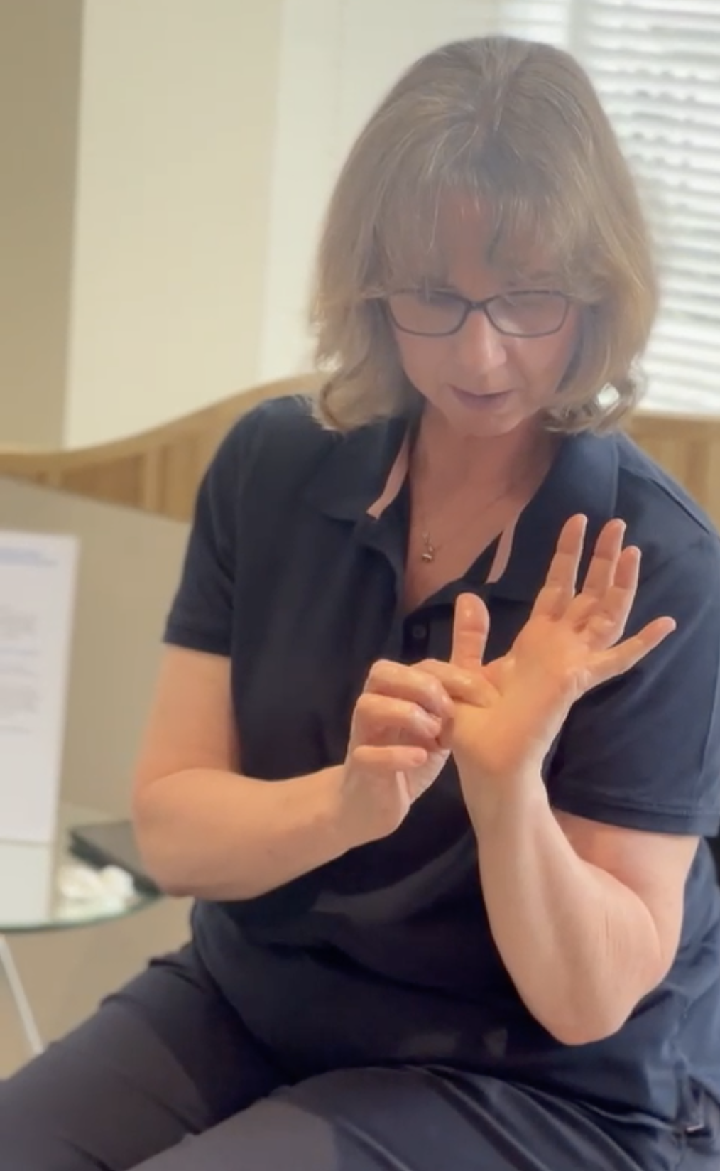 Hand reflexology workshop with Dr Carole Deighton