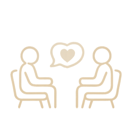 therapist with client in open dialogue
