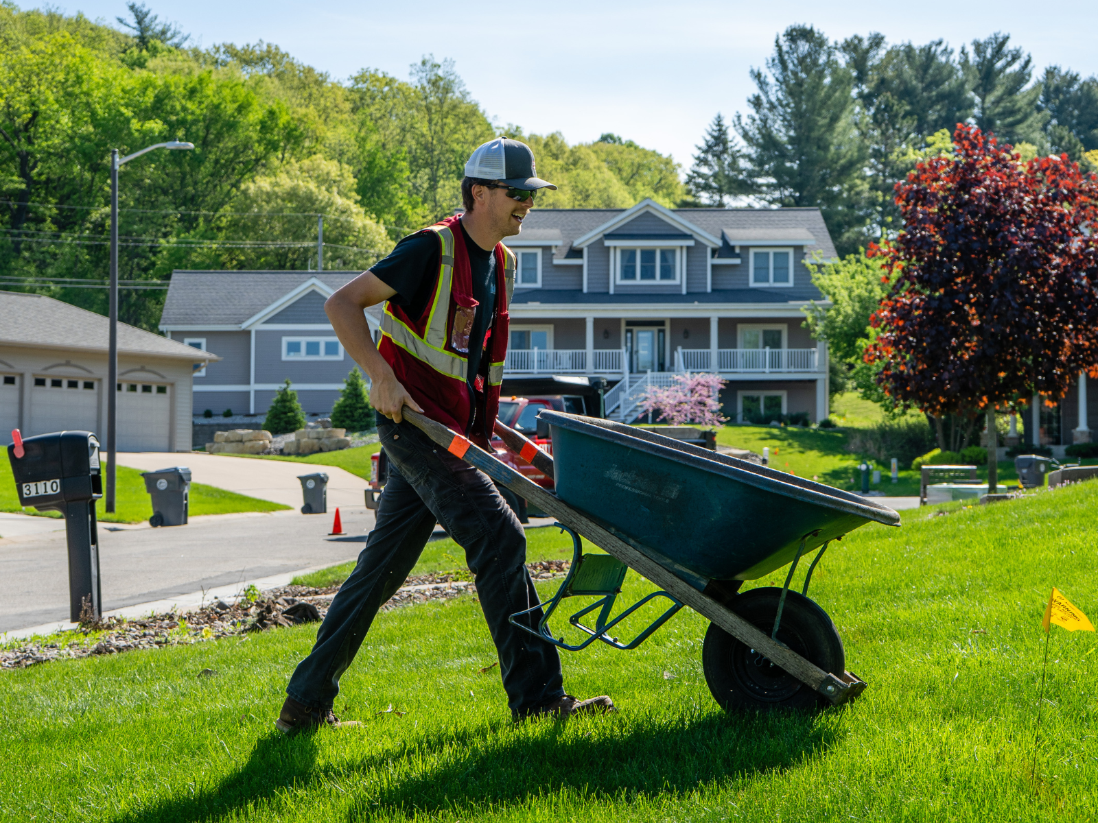  Hardscape and landscape work in progress during installation phase 