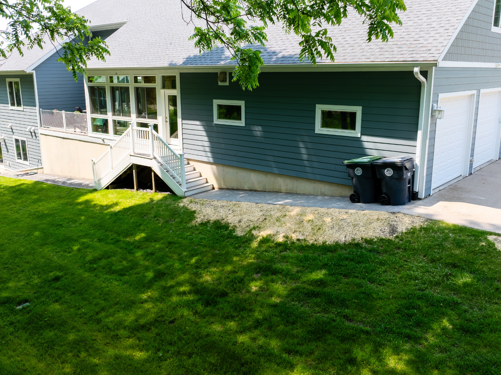  Completed outdoor space featuring updated landscape design 