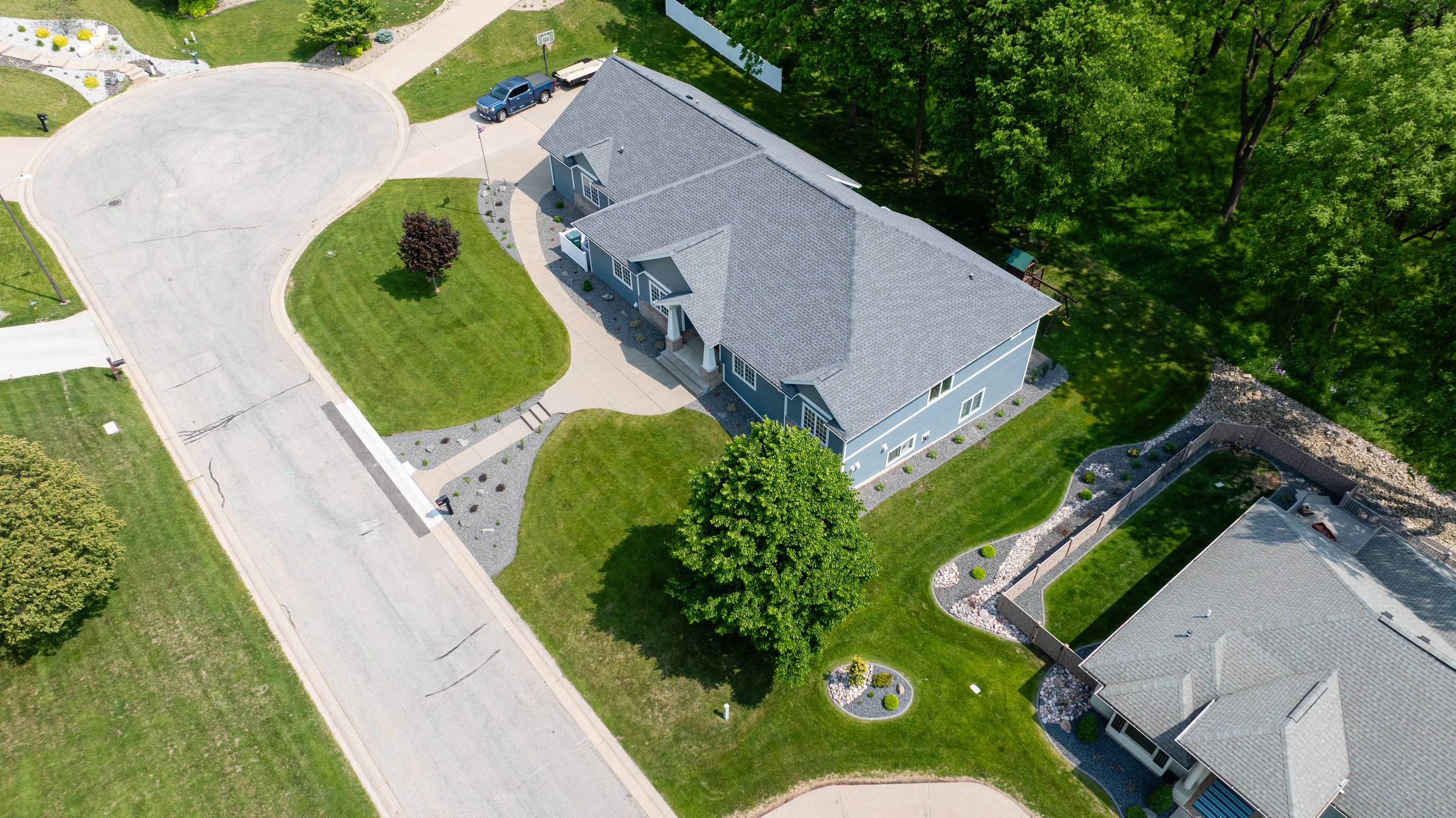  Finished landscape with structured beds and defined walkways 