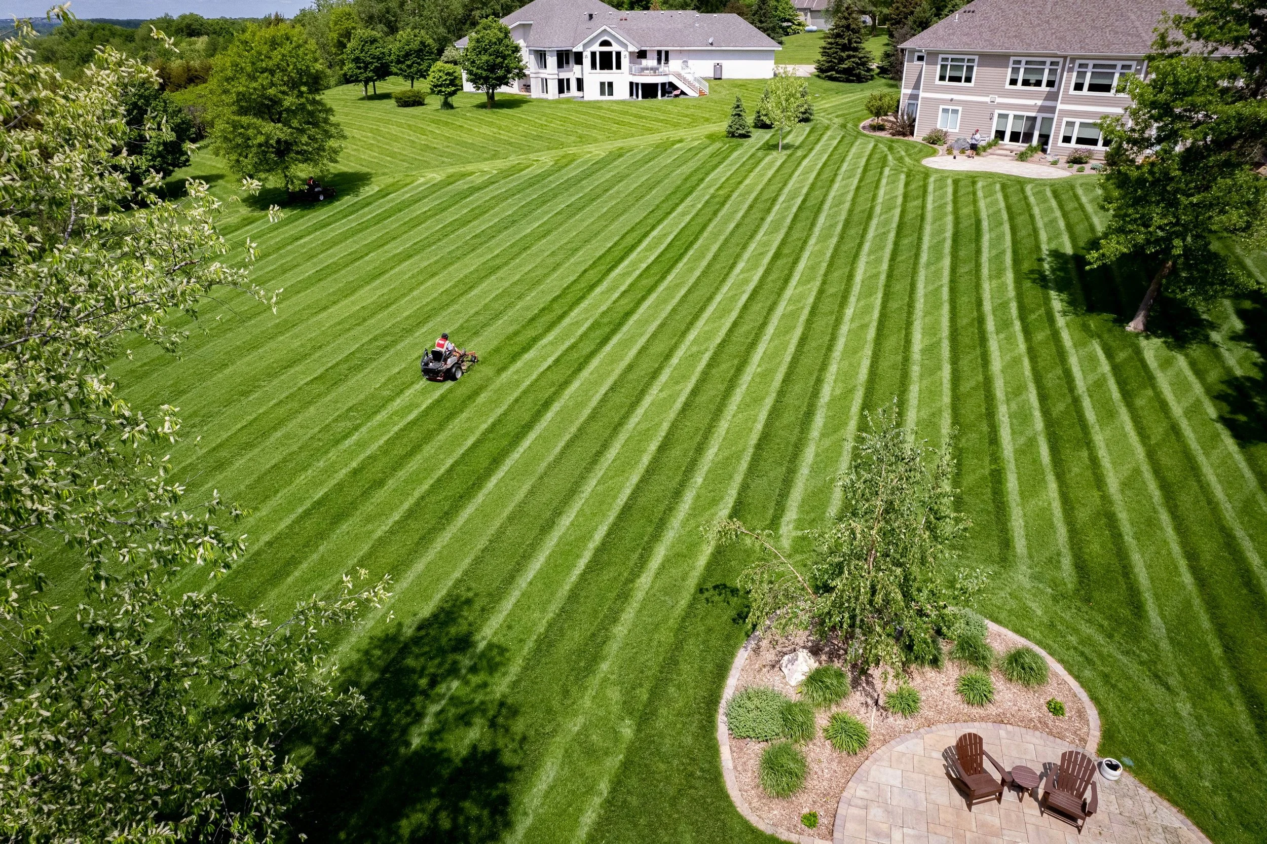 Lawn & Property Care: Neat mowing stripes, detailed edging, and consistently cared-for properties.