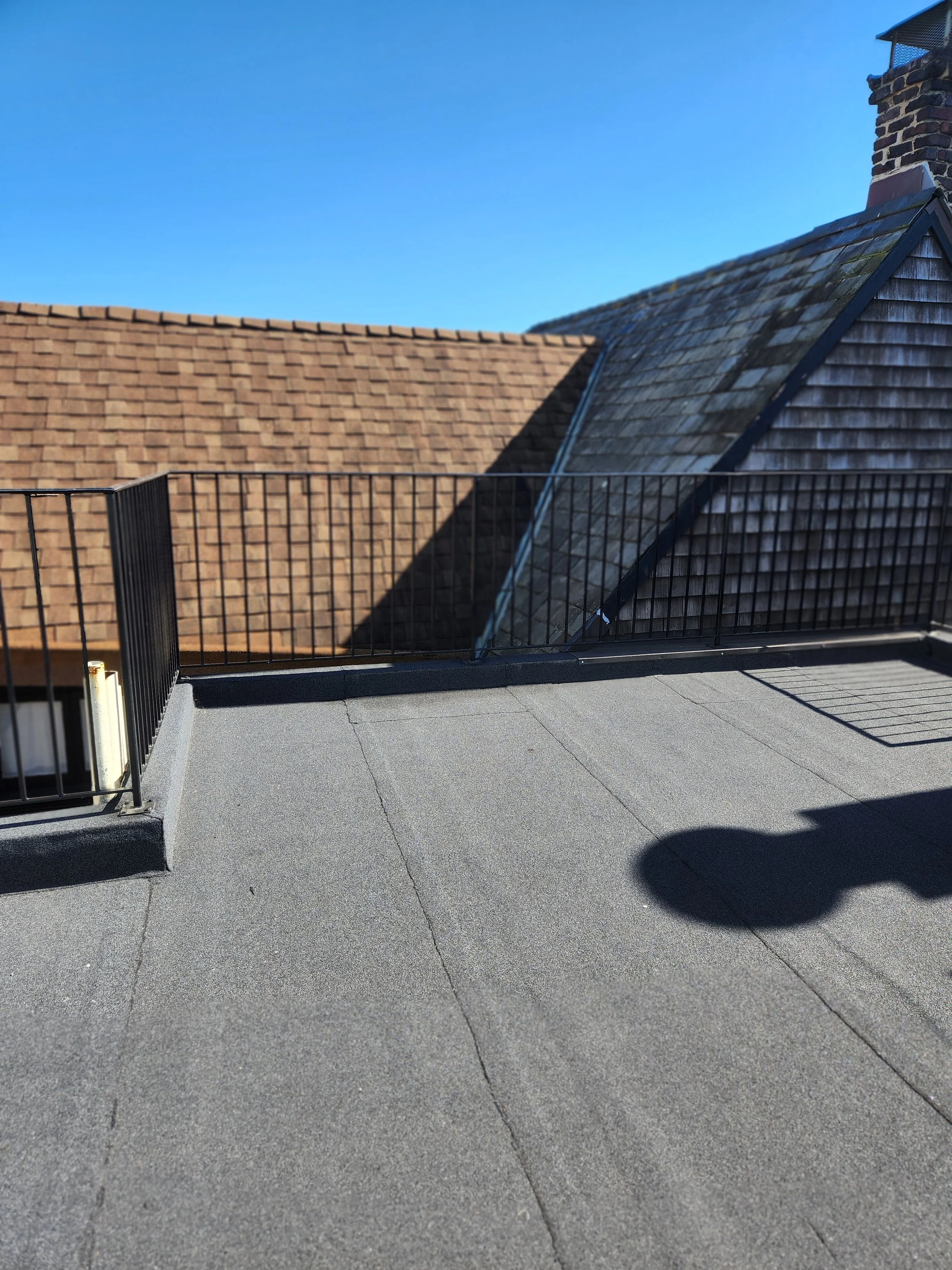 Guardrail for a house terrace in the top. 