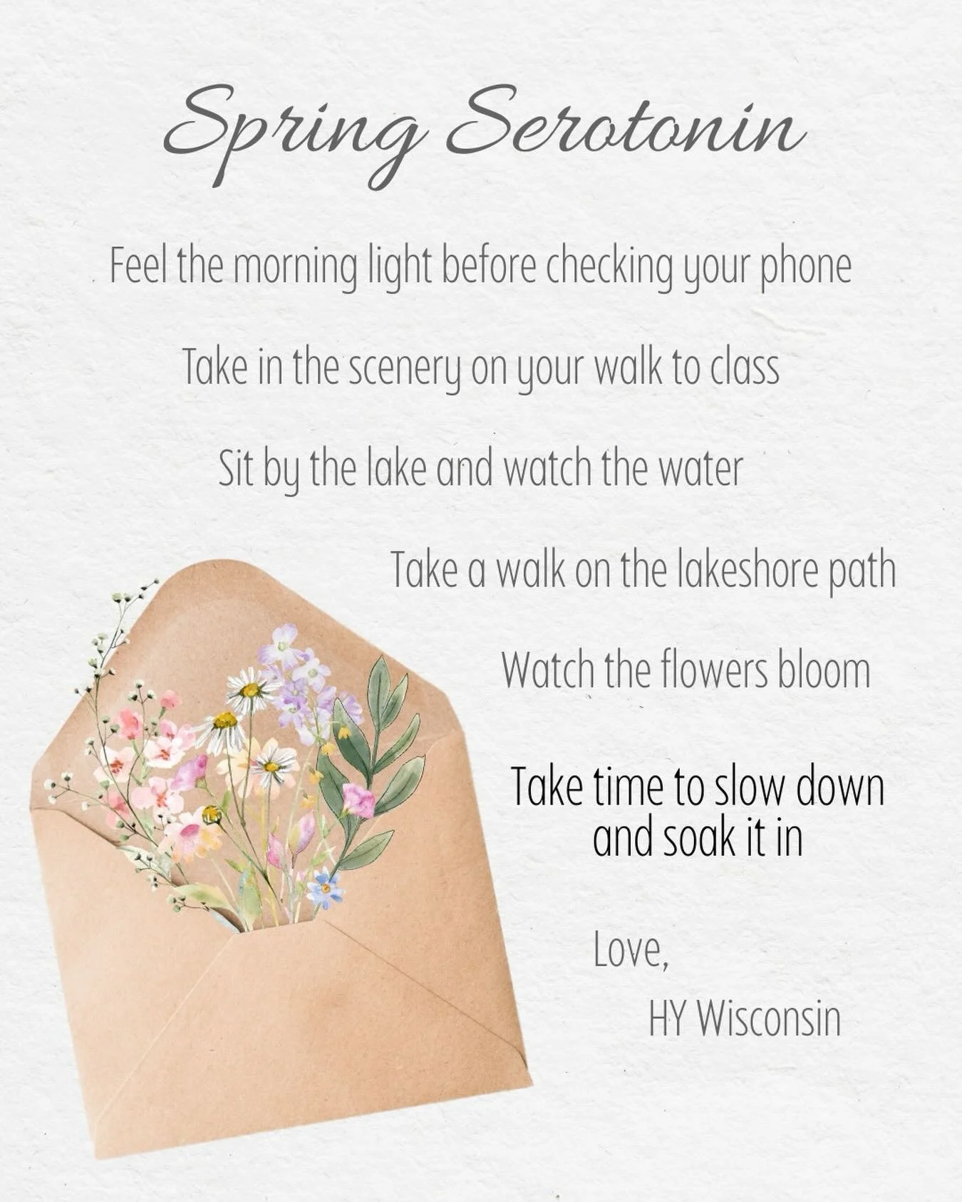 spring serotonin is officially in session ☀️🌷

warm weather, longer days, and campus finally looking like itself again 💐

a reminder from Hopelessly Yellow Wisconsin to slow down and soak in the little things that make spring in Madison feel so spe