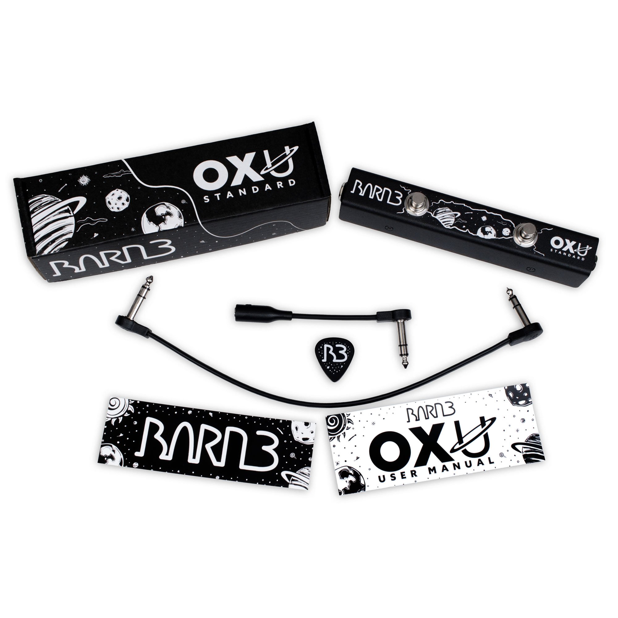 Packaging and items that come with Barn3 OXU Standard