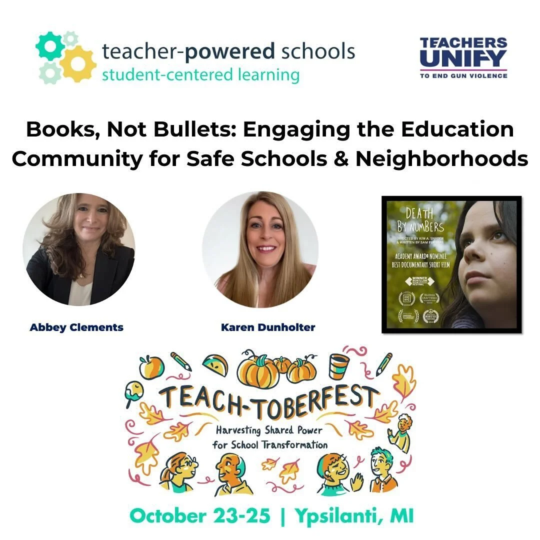 Our team is heading to the @teacherpowered Schools National Conference! We’ll facilitate a conversation about the vital role of educators in gun violence prevention, table —  with #AFTER: A Survivor’s Story @waypastbooks, & scre