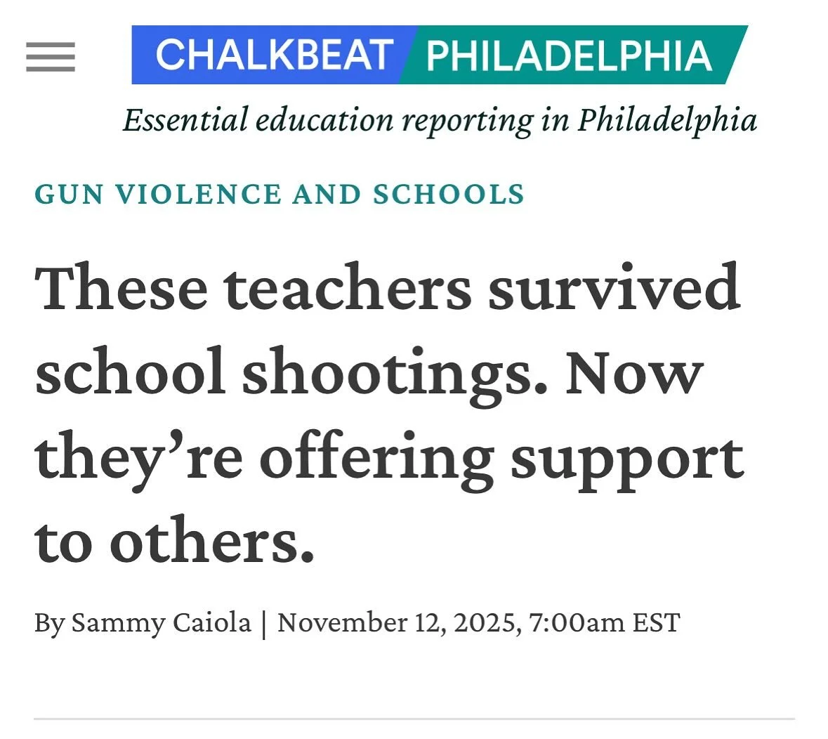 &ldquo;School shootings often physically injure dozens, and leave many more grappling with the events of that day. Yet the needs of educators can go overlooked by school administrations, members of the group said, and teachers often don&rsquo;t know 
