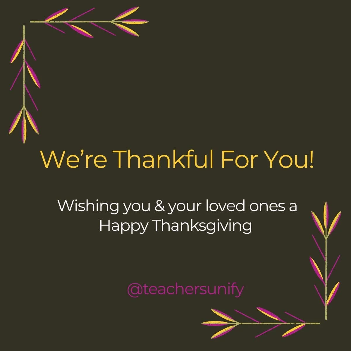 This Thanksgiving, we&rsquo;re grateful for the strength and resilience of the teachers, school staff, and allies who power our movement. Thank you for standing with us, supporting one another, and empowering educators to demand safety from gun viole