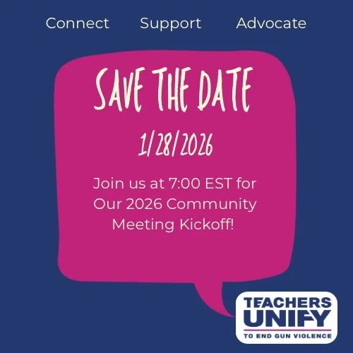 Our Teachers Unify Community Meetings are back in 2026! Mark your calendar for our kickoff on 1/28 at 7pm EST. Registration link forthcoming.

All educators, allies, and supporters are welcome!

☮️📓📚