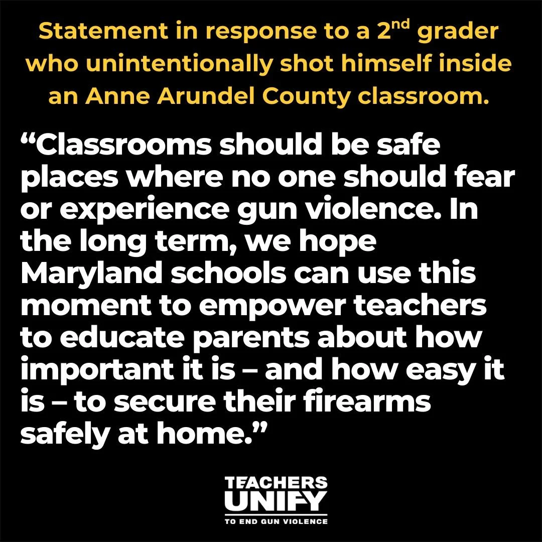 &ldquo;Thankfully, no other individuals were injured. Still, we have students, parents, teachers, and school faculty who have been left traumatized. A gun in one of our schools is our worst nightmare, and we are all grateful this did not end worse,&r