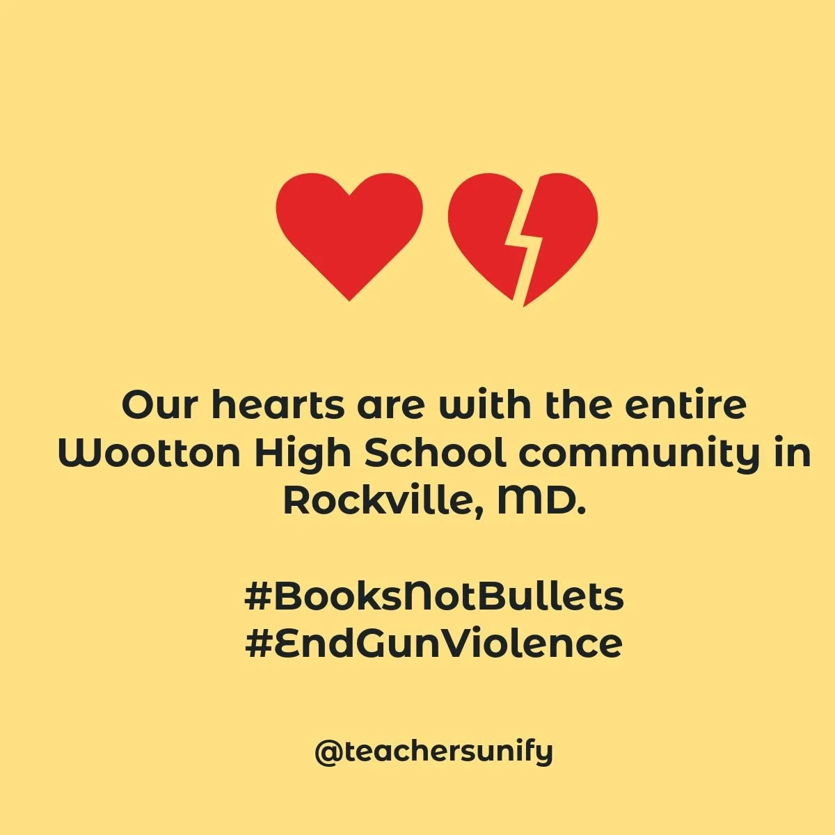 Students and staff should be safe from the trauma and impact of gun violence at school! 
💔☮️📚📓

The Teachers Unify Crisis Intervention team is available to any teachers or staff, who need support, day or night. It&rsquo;s OK to ask for help. Reach