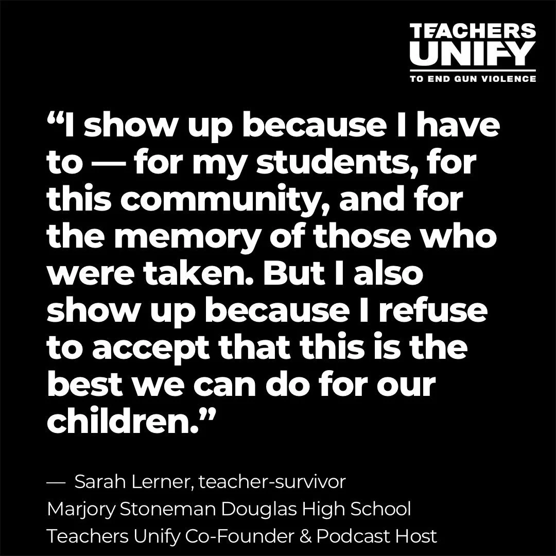 Sarah is also a member of the Teachers Unify Crisis Intervention and Support Team. &ldquo;I knew that I needed to be a part of this team because there are so many who are forced into this terrible club. Having been through it in 2018, I know the reso