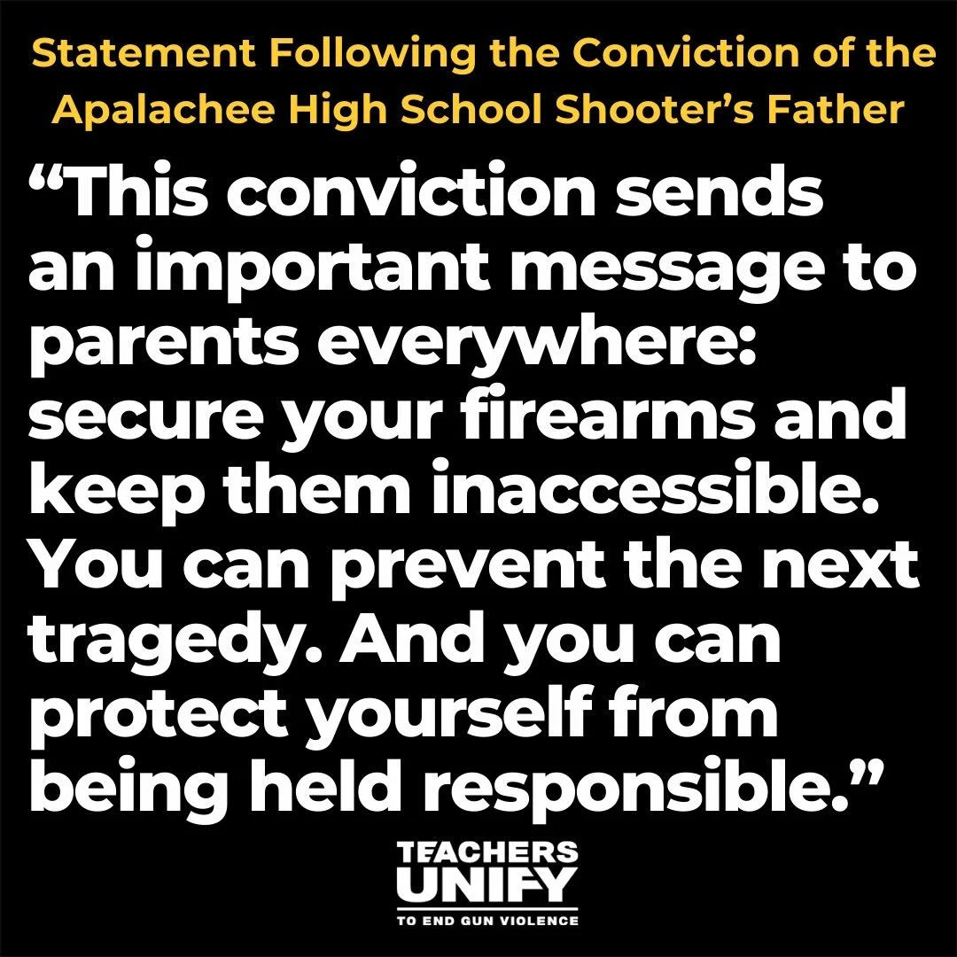 Our hearts are with the survivors and all impacted by the tragedy on September 4, 2024. 

#SecureStorageSavesLives
#BooksNotBullets
#EndGunViolence

☮️📓📚💔❤️&zwj;🩹