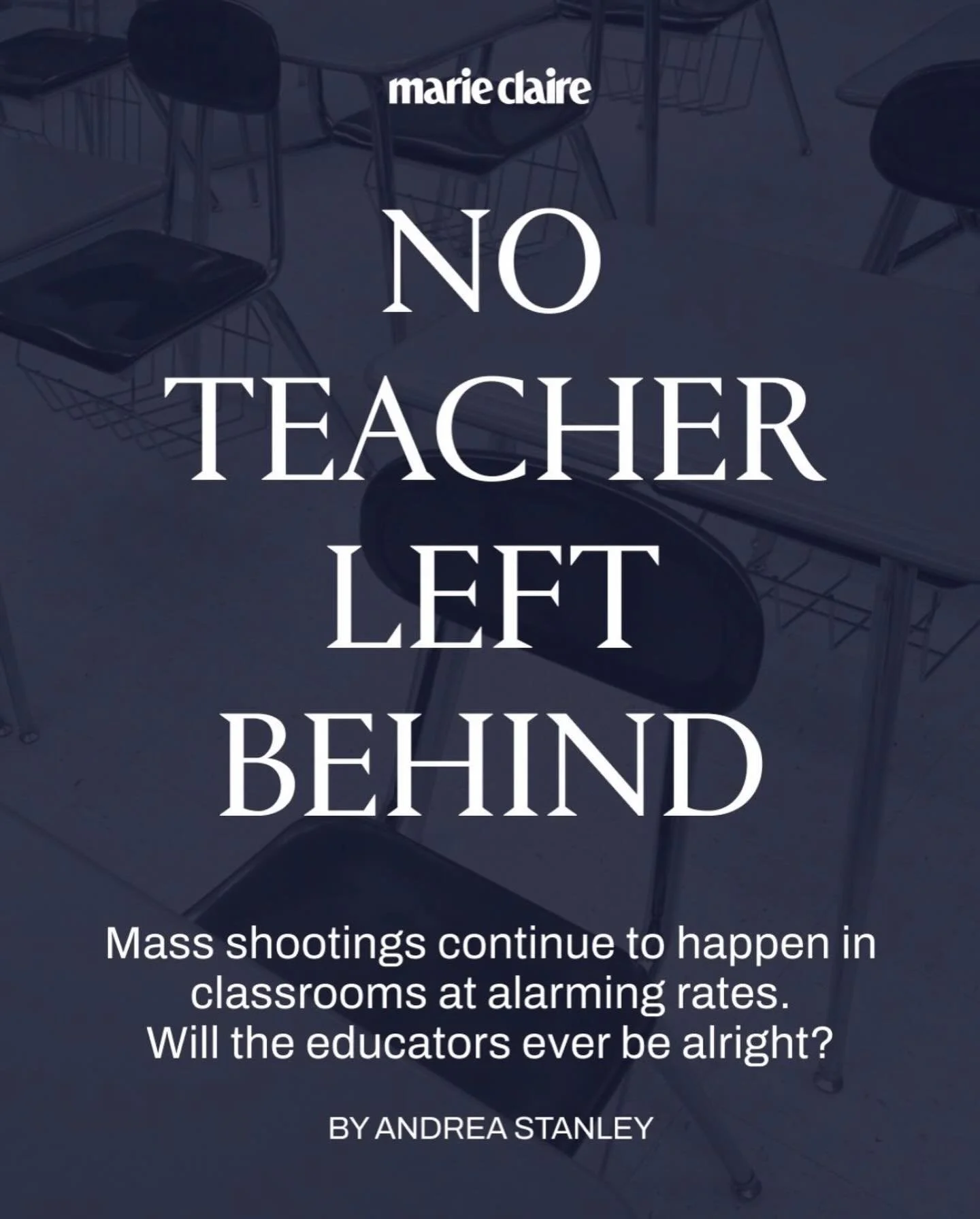 Thank you @marieclairemag for taking a close look at what led us to form the Teachers Unify Crisis Intervention Team. We&rsquo;re so proud of this team &mdash; turning our experiences into action that can help the next generation of teachers, school 