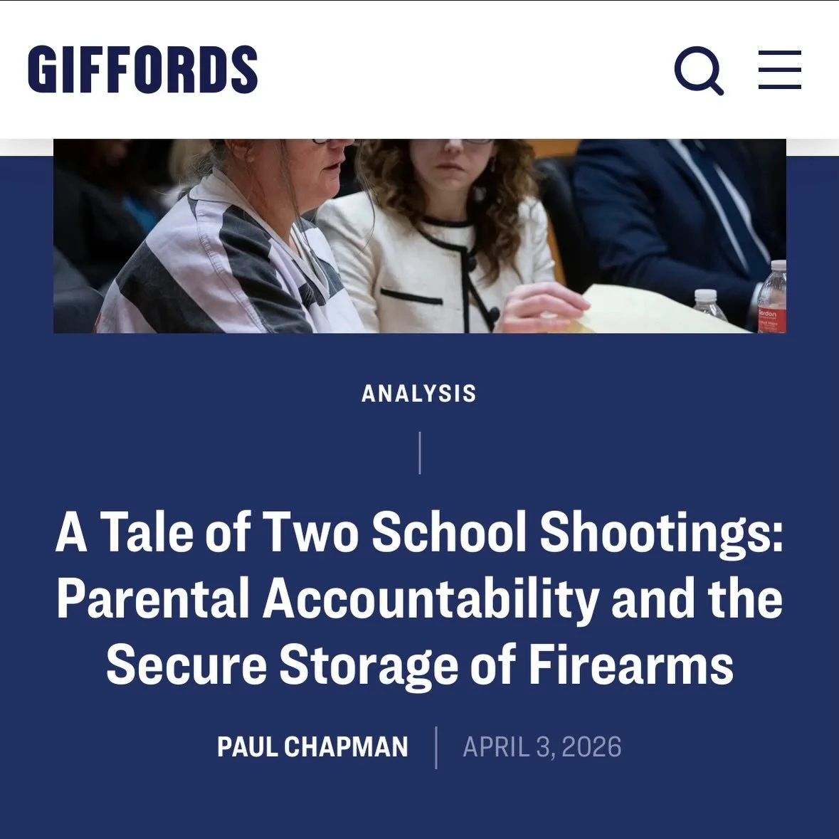 Many thanks to our friends @giffords_org for including us in this recent op-ed by Giffords Board member, Paul Chapman, a long-time educator and administrator for over 25 years.

&ldquo;GIFFORDS also regularly partners with other national groups worki