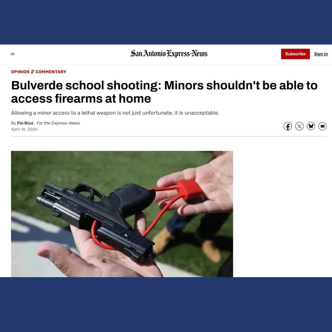 We&rsquo;re so grateful for our Crisis Intervention and Support Team founding member, Flo Rice &mdash; a force of bravery and grace. Flo was severely injured in the Santa Fe High School tragedy and is now a powerful advocate for change and for those 