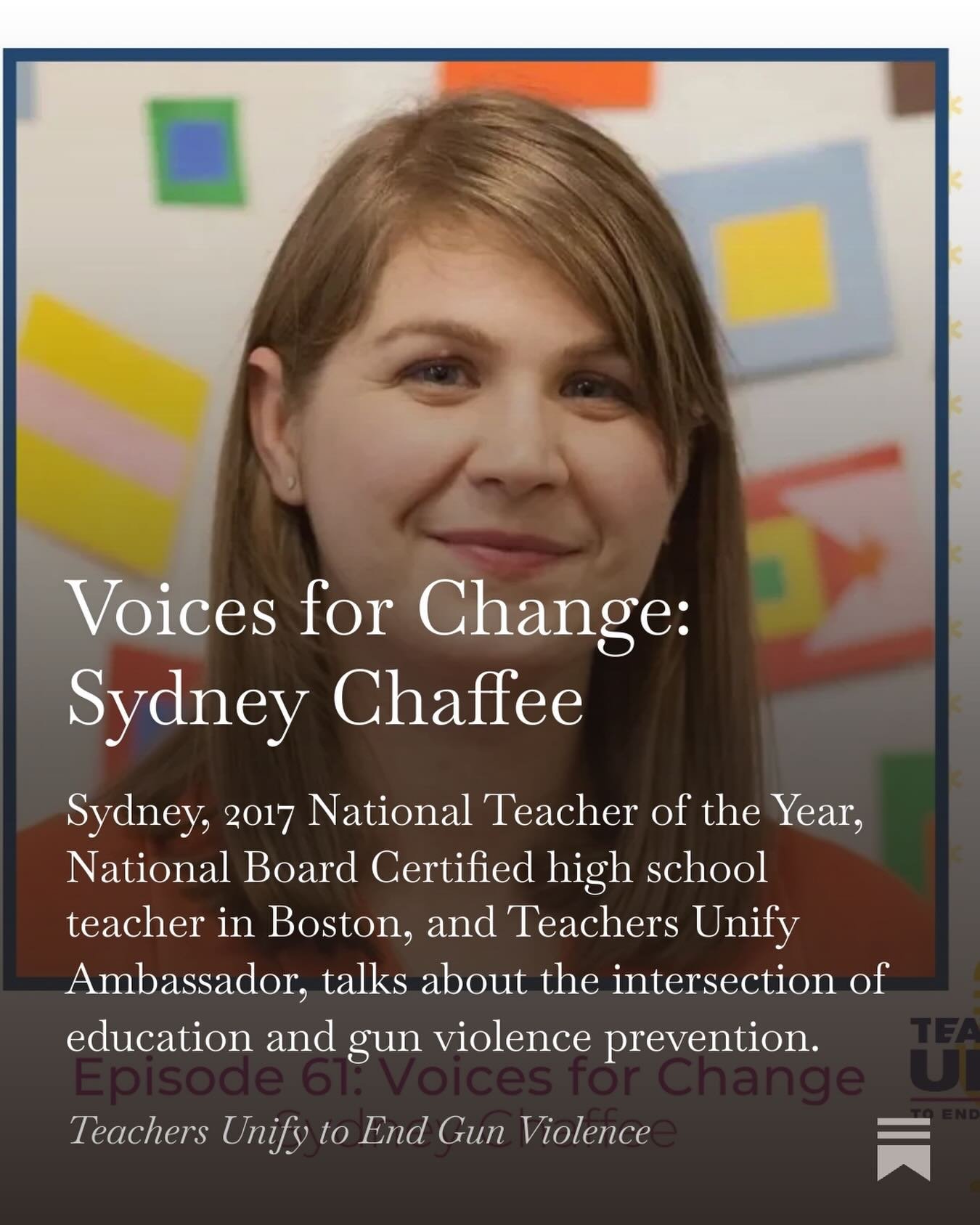 Check out our latest @teachersunifypc episode! Sydney is a Teachers Unify volunteer leader &mdash; founding Ambassador, thought partner, and co-host of our monthly Community Meetings. We&rsquo;re grateful for her voice, expertise, and deep commitment