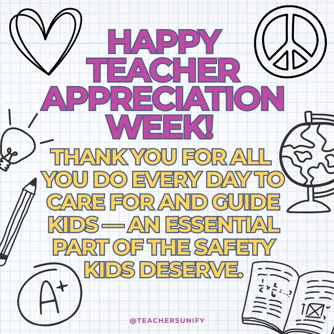 Teachers wear many hats &mdash; educator, counselor, first responder, and trusted adults doing every thing they can to keep kids safe. 

This commitment shouldn&rsquo;t fall on educators alone.

#TeacherAppreciationWeek🍎✏️📚 
#EndGunViolence
#SafeSc