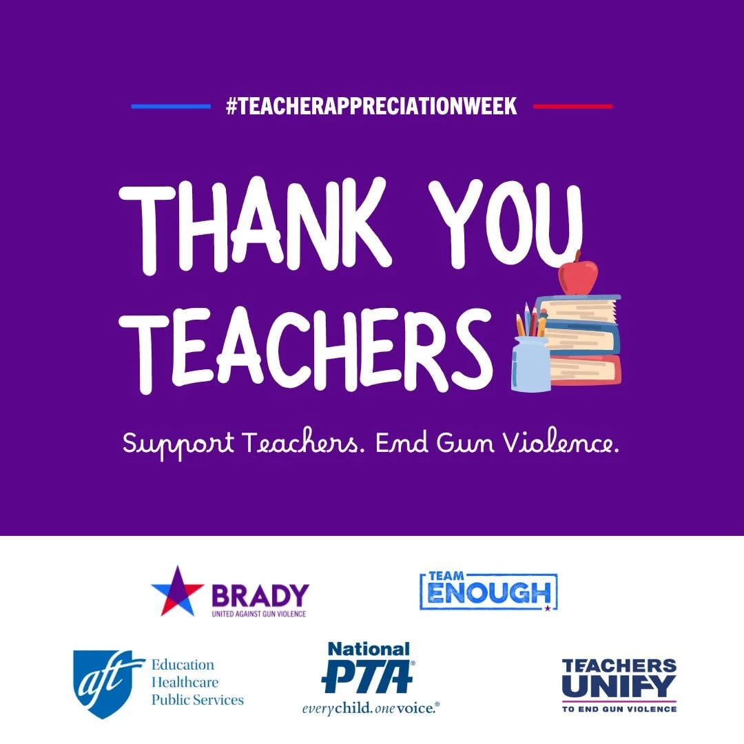 Approximately 4.6 million children live in households with unsecured firearms. Preventing easy access saves lives. Spread the word and help keep our schools and communities safe. Thank you, teachers, for all you do to protect kids! They can&rsquo;t d