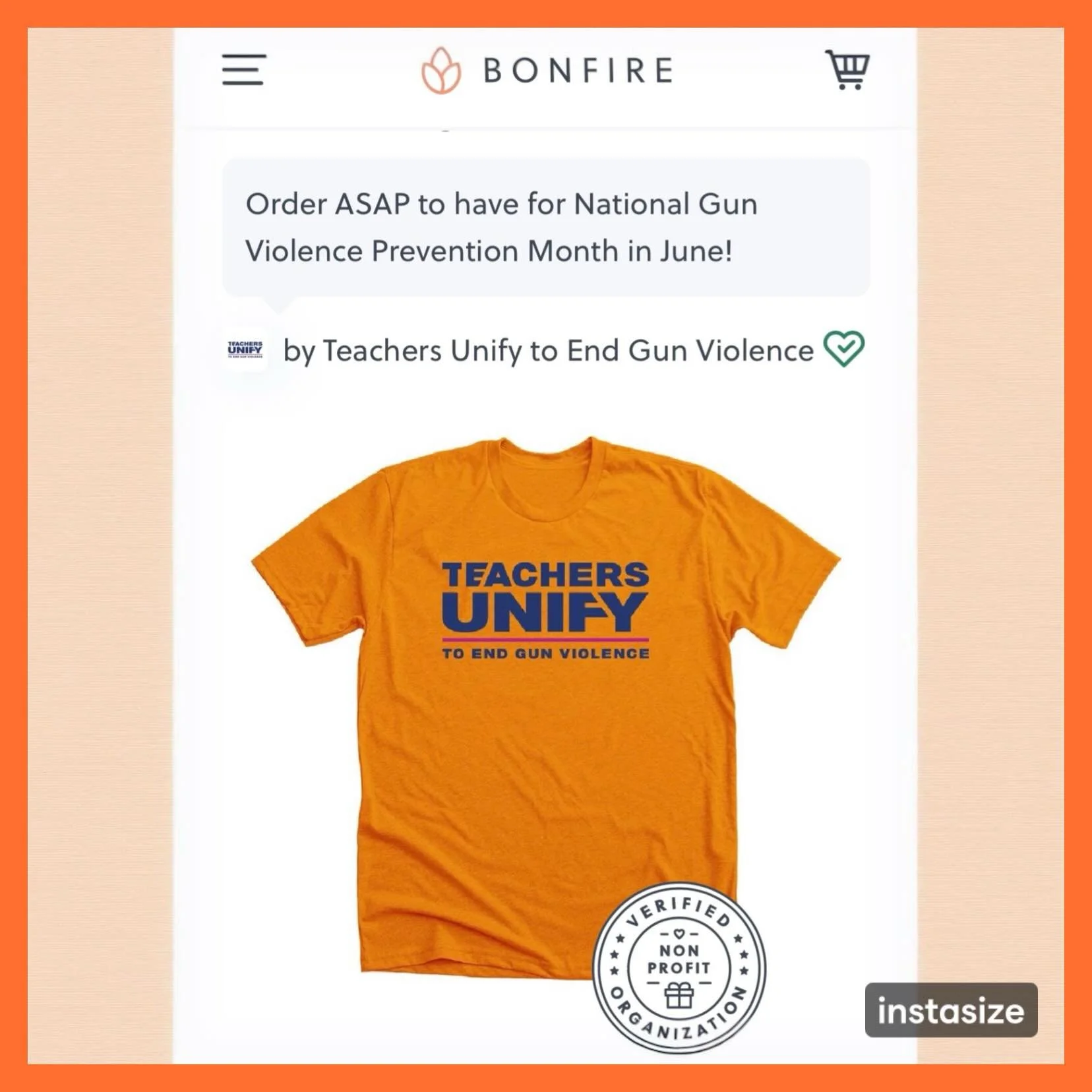 June is Gun Violence Awareness month. Head to our Bonfire store on our website to order your Wear Orange shirt today! 

#EndGunViolence
 ☮️📚📓