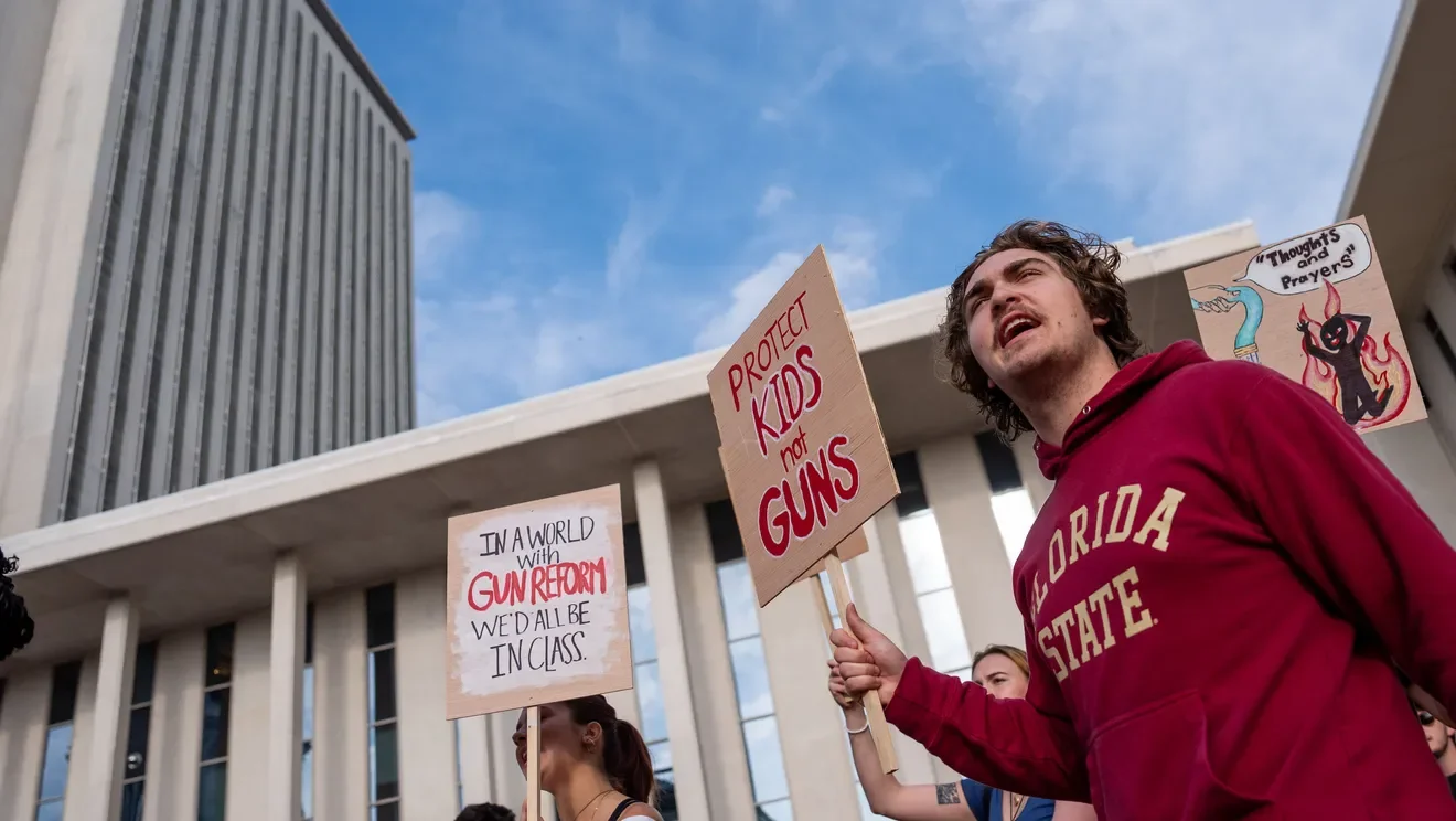 Florida State students march to Capitol in Tallahassee advocating for gun reform