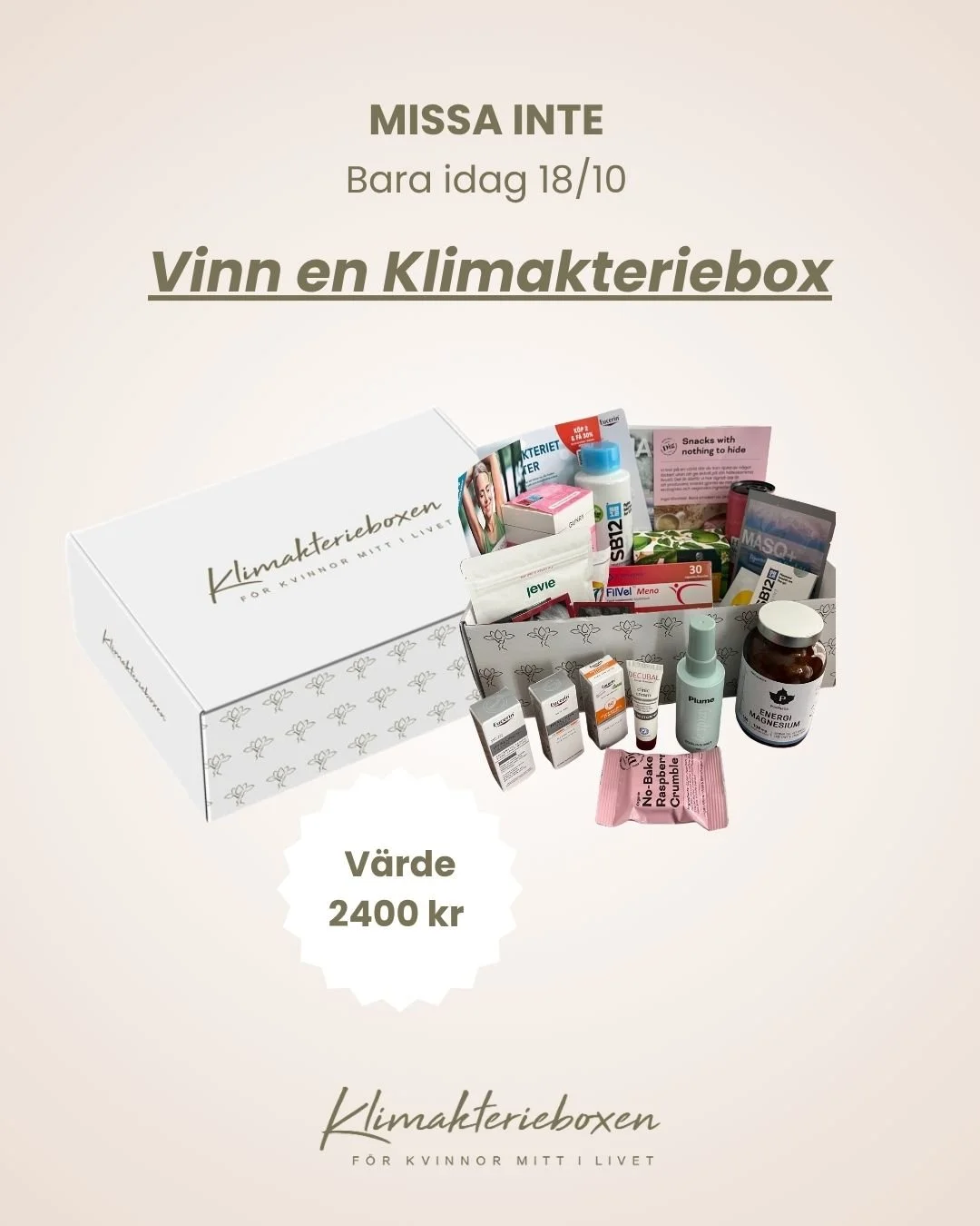 Idag 18/10 &auml;r det Internationella Klimakteriedagen 💫

En dag f&ouml;r att prata mer &ouml;ppet om n&aring;got som ber&ouml;r s&aring; m&aring;nga, men som fortfarande ofta k&auml;nns tyst.

Klimakteriet &auml;r en del av livet, men det kan ocks