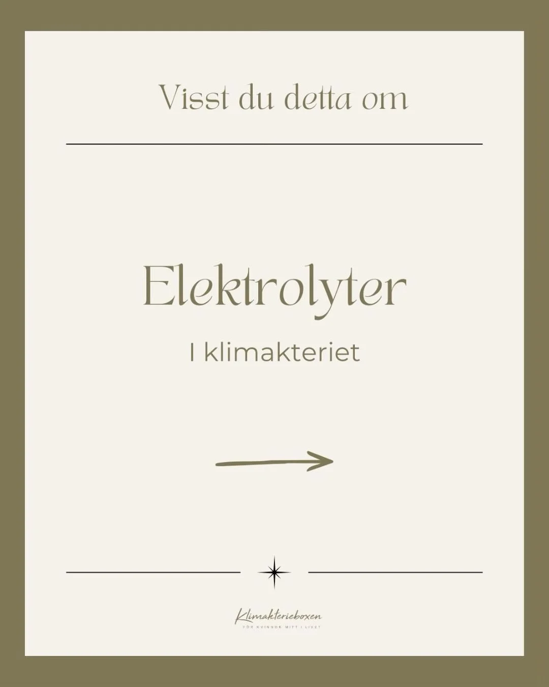 Har du provat elektrolyter n&aring;gon g&aring;ng? 
Skriv JA eller NEJ i kommentarerna 👇

Visste du att du f&ouml;rlorar mineraler vid v&auml;rmevallningar? 

I f&ouml;rklimakteriet och klimakteriet p&aring;verkas v&auml;tskebalansen, muskler, nervs