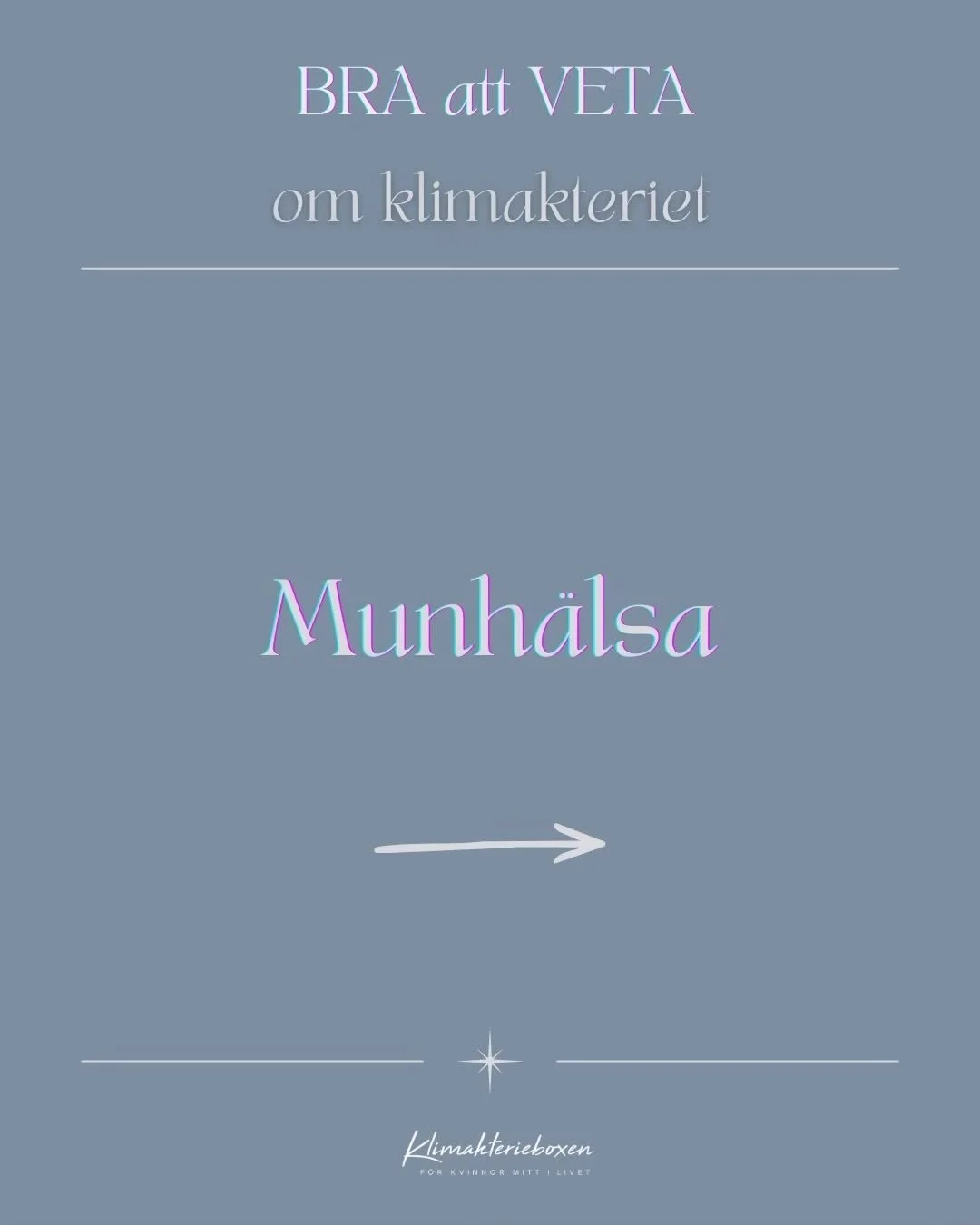 Klimakteriet p&aring;verkar mer &auml;n vi ofta pratar om,  &auml;ven v&aring;r munh&auml;lsa!

N&auml;r hormonniv&aring;erna f&ouml;r&auml;ndras kan salivproduktionen minska och slemhinnorna bli torrare. Det kan g&ouml;ra att tandk&ouml;ttet k&auml;