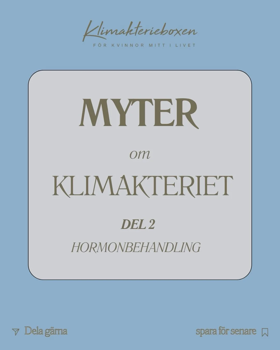 Kunskapen kring hormonbehandling har utvecklats mycket de senaste &aring;ren.

Dagens evidens visar att:
M&aring;nga av oss har h&ouml;rt att hormonbehandling &auml;r &ldquo;farligt&rdquo;.
 Men&hellip; det st&auml;mmer inte riktigt.

✨ Det &auml;r d
