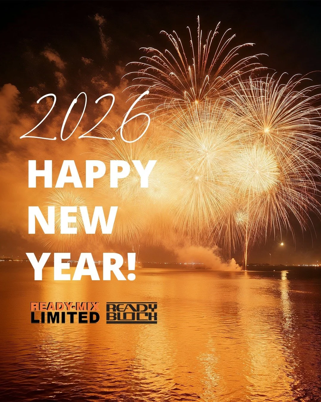 Happy New Year! All the best for 2026  and wishing you a safe, successful year ahead.

#ReadyMixBarbados #Concrete #Construction #HappyNewYear2026