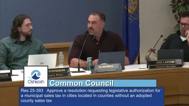 The Oshkosh Common Council voted 6–1 to ask the state for something simple: the option to consider a local sales tax.
This isn’t a new tax. It’s a request for the ability to explore a fairer way to fund essential city services&mdas