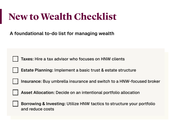 Sudden Wealth and How to Manage It: The New to Wealth Checklist