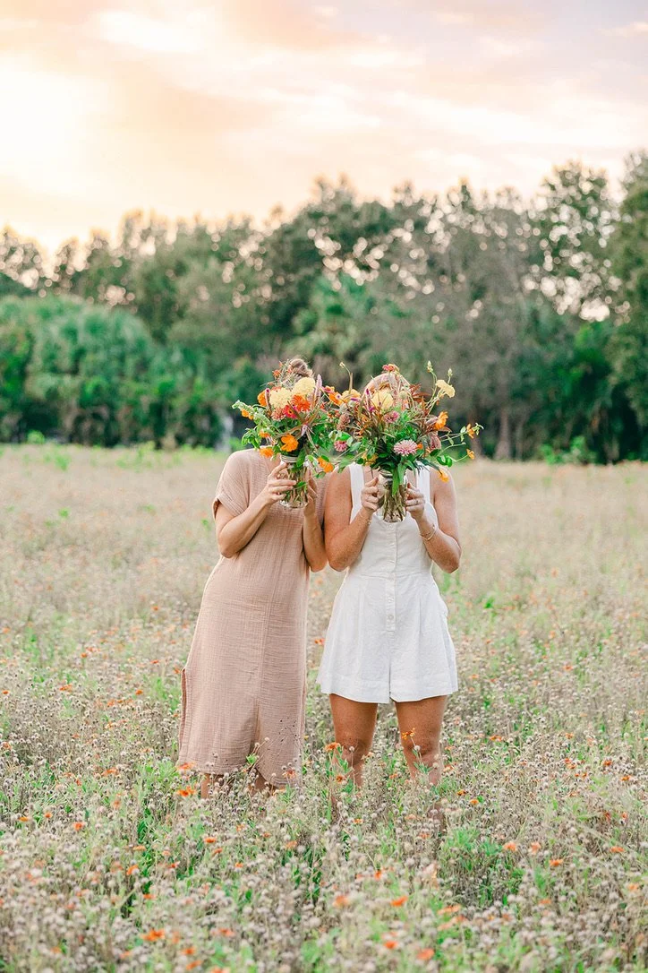 Wedding Flowers grown at an Outside Wedding Venue.