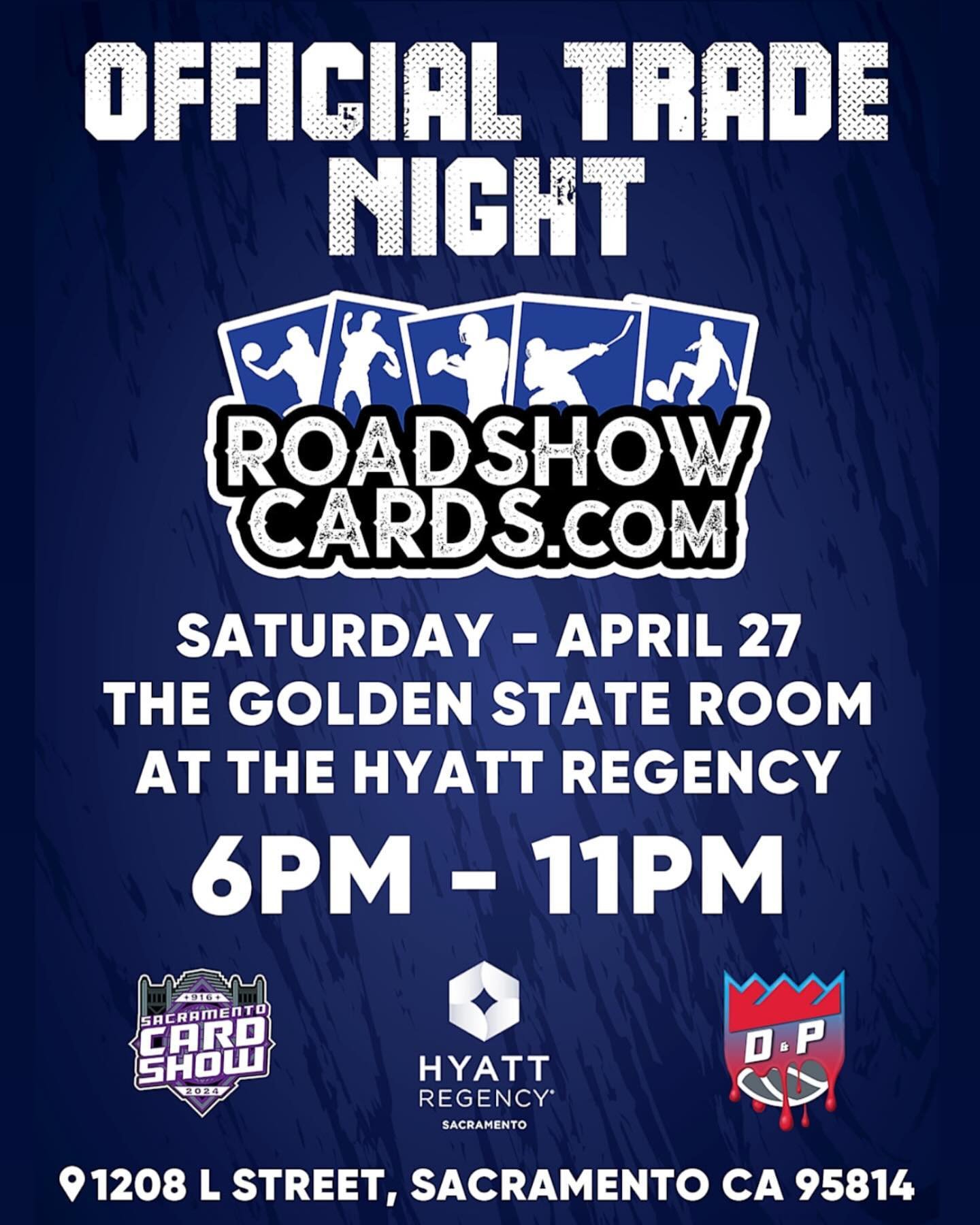 Saturday Night is the official trade night sponsored by the @roadshowcards ! Hope to see everyone there!